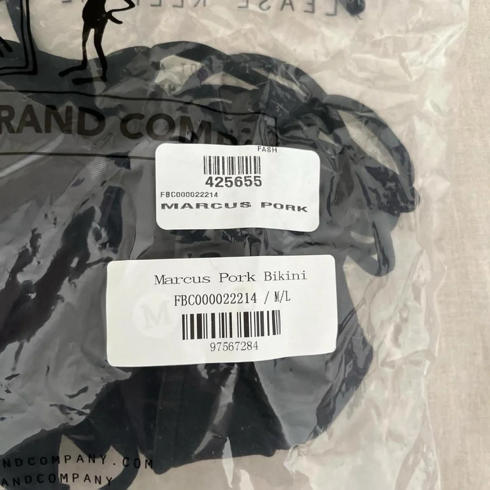 Fashion Brand Company Black Bikini with Faces - Picture 3 of 3